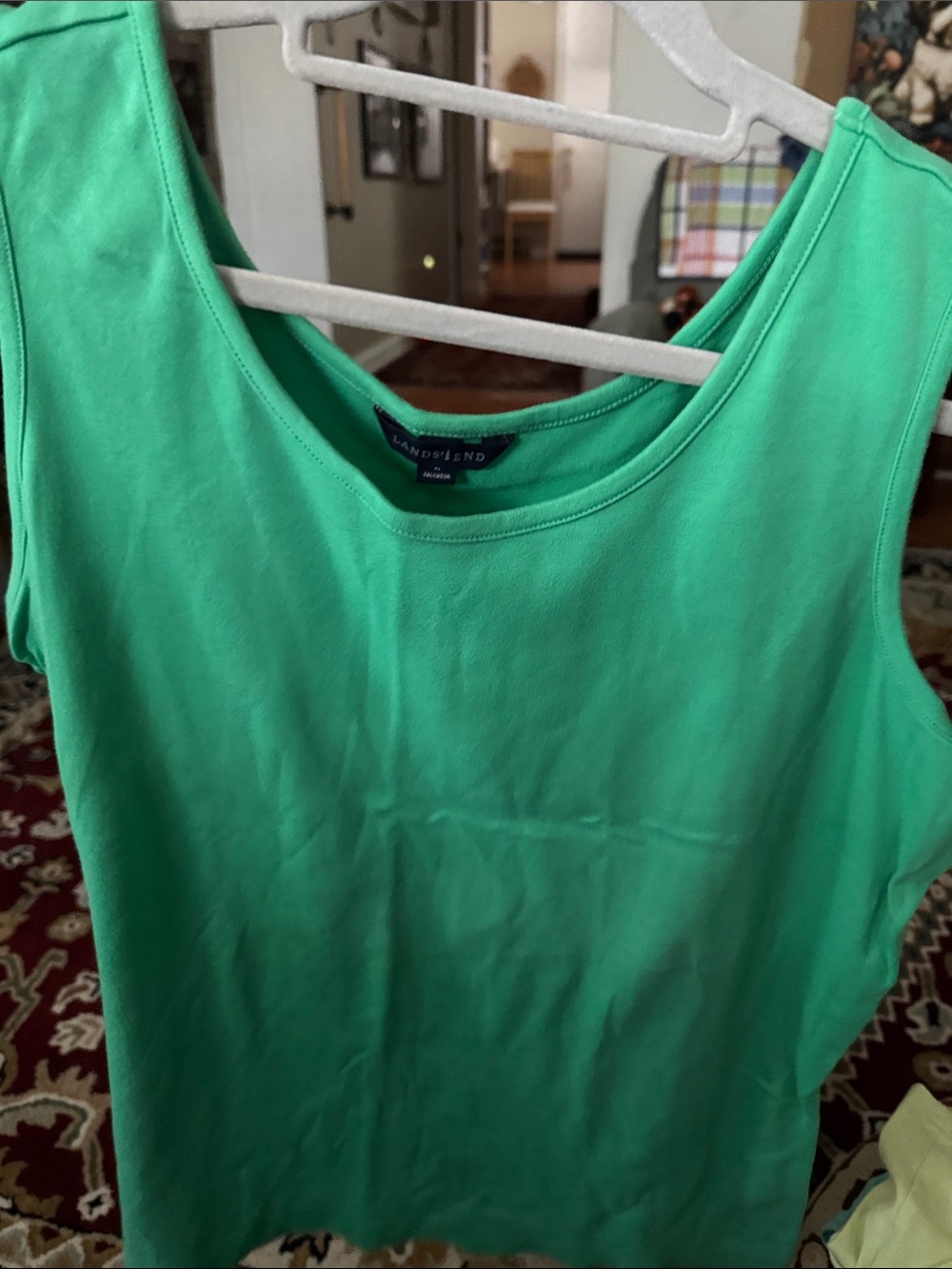 Lands' End Women’s Bright Green Scoop Neck Tank